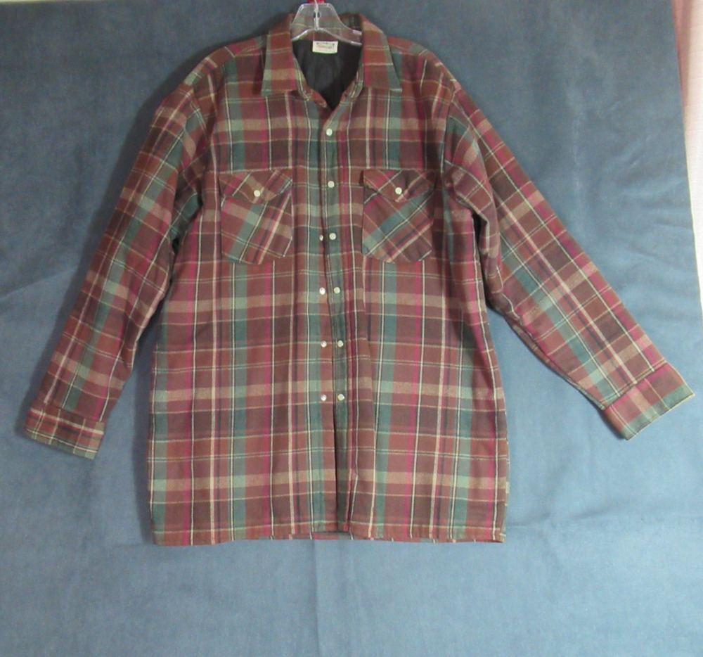 Vintage Five Brother Flannel Shirt Men Large Brown Tallman Heavyweight Lodge 90s